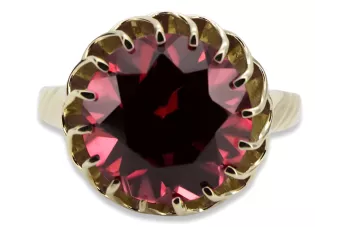 Vintage Jewlery Ring Ruby 8K žlté zlato vrc035x-rb Art Deco